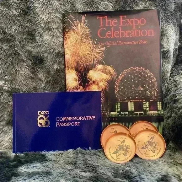 Vintage expo 86 Coasters and Hardcover book - Picture 14 of 16